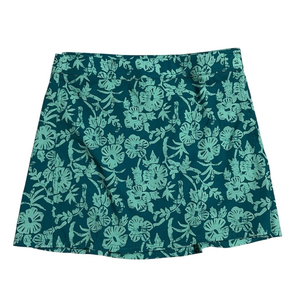 Ripskirt Hawaii Teal and Mint Floral A-Line Skirt